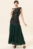 Load image into Gallery viewer, Dark Green Long Formal Dress with Sequins