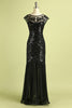 Load image into Gallery viewer, Black&amp;Gold 1920s Sequined Flapper Dress