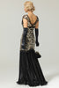 Load image into Gallery viewer, Champagne Sequins Round Neck 1920s Dress