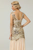 Load image into Gallery viewer, Champagne Sequins Round Neck 1920s Dress