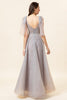 Load image into Gallery viewer, Sparkly Beaded Blue Long Tulle Prom Dress