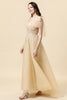 Load image into Gallery viewer, A-Line Yellow Beading Evening Dress