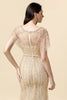 Load image into Gallery viewer, Mermaid Golden V-Neck Long Evening Dress