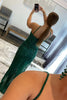 Load image into Gallery viewer, Green Spaghetti Straps Asymmetrical Prom Dress