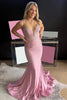 Load image into Gallery viewer, Light Pink Spaghetti Straps Keyhole Long Prom Dress With Beading