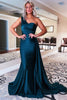 Load image into Gallery viewer, Black One Shoulder Mermaid Prom Dress