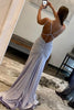 Load image into Gallery viewer, Sparkly Mermaid Spaghetti Straps White Sequins Long Prom Dress