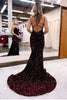 Load image into Gallery viewer, Sparkly Pink Mermaid Sequins Long Backless Prom Dress