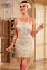 Load image into Gallery viewer, Sparkly Sheath One Shoulder Golden Sequins 1920s Dress