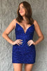 Load image into Gallery viewer, Royal Blue Sweetheart Sparkly Sequins Bodycon Homecoming Dress