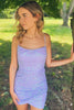 Load image into Gallery viewer, Lavender Sparkly Sequins Bodycon Homecoming Dress With Criss Cross Back