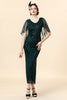 Load image into Gallery viewer, Dark Green Sequin 1920s Dress