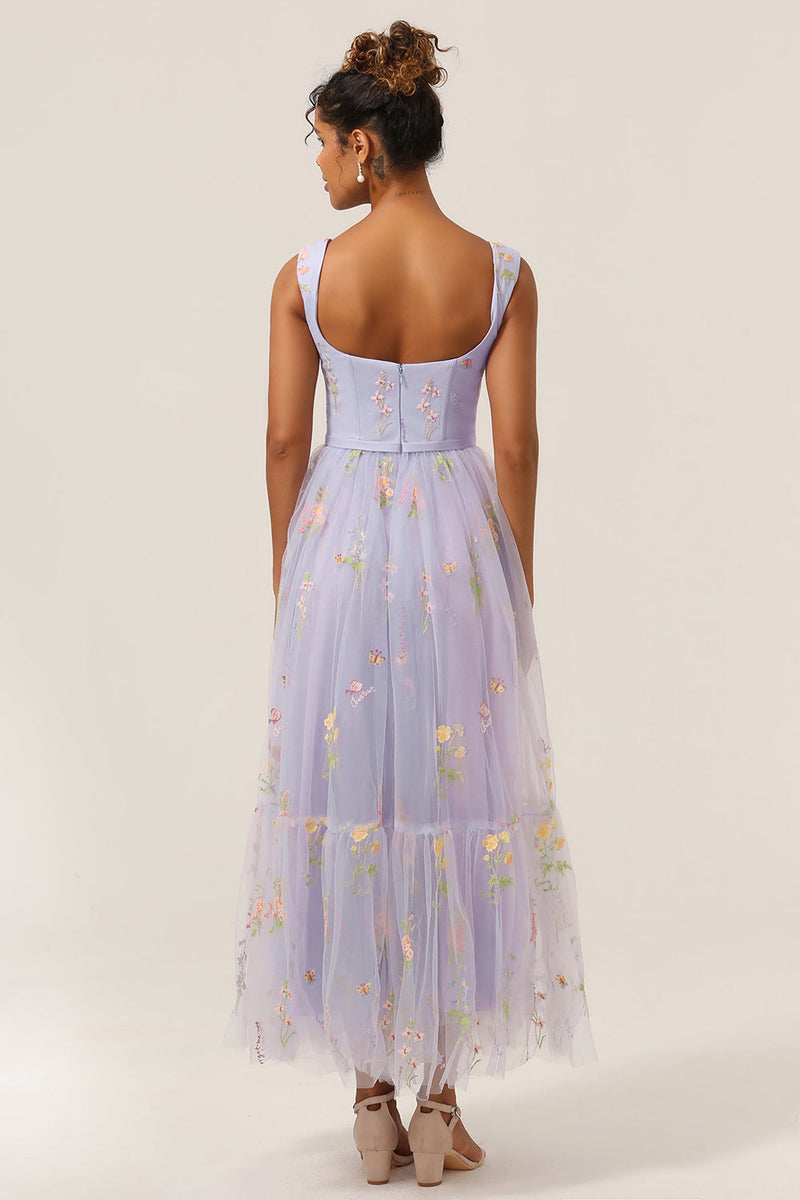 Load image into Gallery viewer, A Line Sweetheart Champagne Long Prom Dress with Embroidery