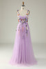 Load image into Gallery viewer, Champagne Spaghetti Straps Prom Dress With 3D Flowers