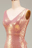 Load image into Gallery viewer, Sparkly Hot Pink Mermaid Prom Dress with Slit