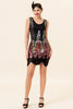 Load image into Gallery viewer, V Neck Black &amp; Red Sequins Cocktail Party Dress