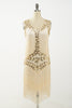 Load image into Gallery viewer, Champagne Gatsby 1920s Dress with Sequins and Fringes