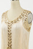 Load image into Gallery viewer, Champagne Gatsby 1920s Dress with Sequins and Fringes