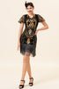 Load image into Gallery viewer, Sequin Black 1920s Dress with Fringes