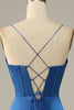 Load image into Gallery viewer, Royal Blue Spaghetti Straps Mermaid Prom Dress