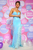 Load image into Gallery viewer, Sweetheart Sequin Light Blue Prom Dress With Feather