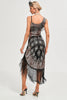 Load image into Gallery viewer, Black Spaghetti Straps 1920s Great Gatsby Fringed Flapper Dress