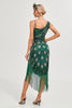 Load image into Gallery viewer, Black Spaghetti Straps 1920s Great Gatsby Fringed Flapper Dress