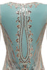 Load image into Gallery viewer, Green Sheath Off the Shoulder Sequins 1920s Dress With Tassels