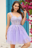 Load image into Gallery viewer, Lilac Corset Straps A-Line Short Homecoming Dress