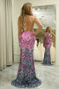 Load image into Gallery viewer, Glitter Purple Mermaid Backless Long Prom Dress With Sequined Embroidery