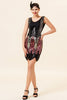 Load image into Gallery viewer, Red Sequins Fringes Flapper Dress with 20s Accessories Set