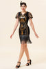 Load image into Gallery viewer, Fringed Golden Sequins Flapper Dress with 20s Accessories Set