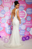 Load image into Gallery viewer, White Mermaid V-Neck Prom Dress With Beading