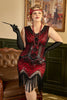 Load image into Gallery viewer, Sparkly Red Sequin Plus Size 1920s Flapper Dress with Fringes