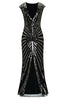 Load image into Gallery viewer, Black and Champagne Sequined Formal Dress