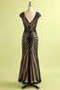 Load image into Gallery viewer, Black and Pink Mermaid 1920s Sequined Flapper Dress