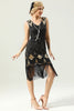 Load image into Gallery viewer, Apricot Sequin Fringe Bodycon 1920s Dress