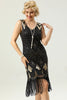 Load image into Gallery viewer, Apricot Sequin Fringe Bodycon 1920s Dress