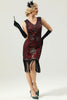 Load image into Gallery viewer, Golden V-neck 1920s Flapper Dress