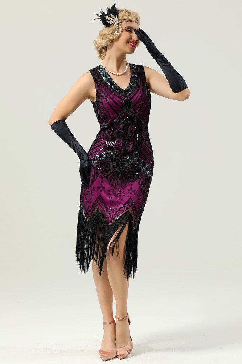 Load image into Gallery viewer, 1920s Sleeveless Gatsby Dress