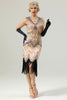 Load image into Gallery viewer, Pink 1920s Sleeveless Gatsby Dress