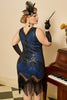 Load image into Gallery viewer, Sequin Dark Green Plus Size 1920s Flapper Dress