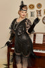 Load image into Gallery viewer, Gatsby Fringed Flapper Dress Roaring Plus Size 1920s Dress