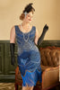 Load image into Gallery viewer, Royal Blue Plus Size 1920s Dress With Tassel