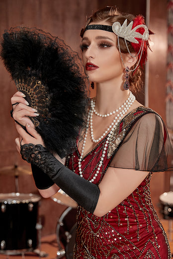 1920s Red Costume Accessories Set