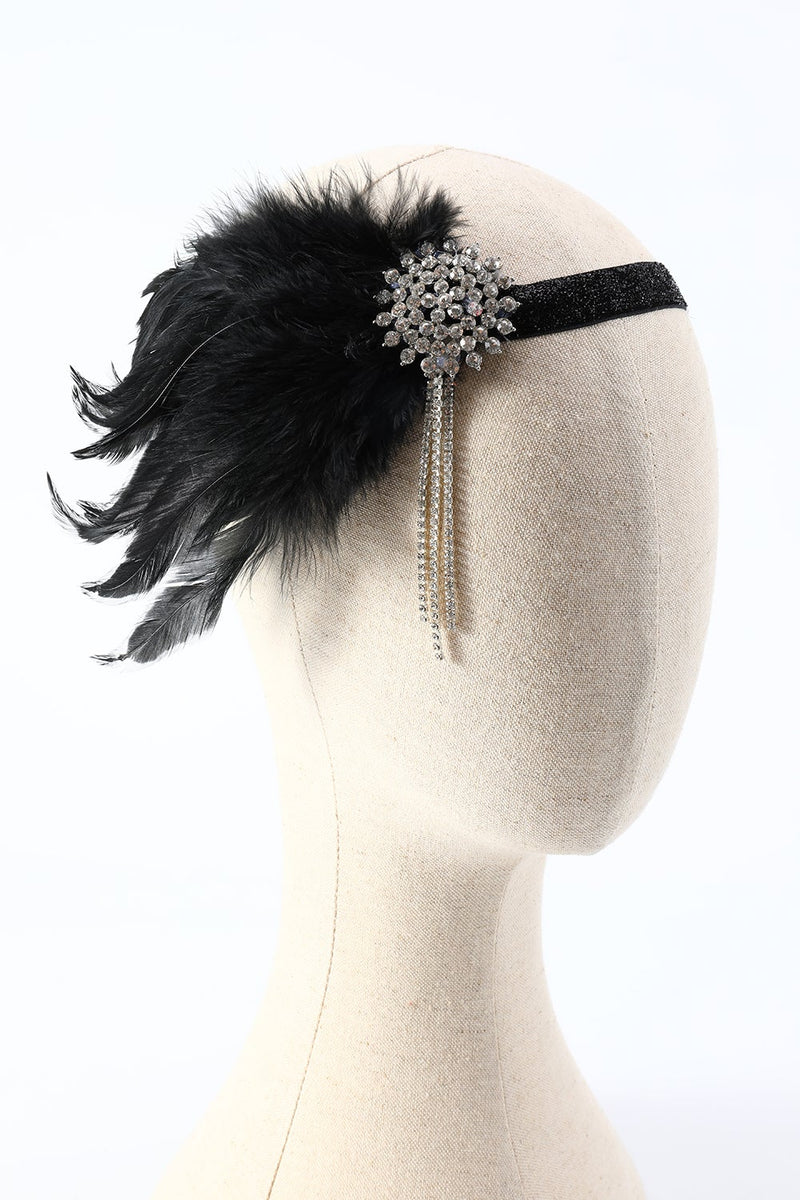 Load image into Gallery viewer, Black 1920s Party Accessories Sets