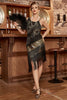 Load image into Gallery viewer, Sheath Black Seuqins Cocktail Dress with Tassel