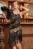 Load image into Gallery viewer, Sheath Black Seuqins Cocktail Dress with Tassel