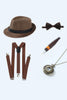 Load image into Gallery viewer, Black 1920s Accessories Set for Men