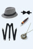 Load image into Gallery viewer, Black 1920s Accessories Set for Men